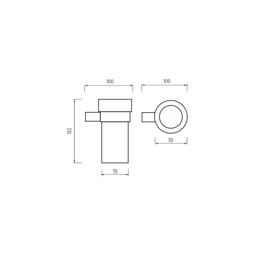 NIMCO BR 11058W-26 - Стенна поставка за четки за зъби BORMO матов стъкло/лъскав хром