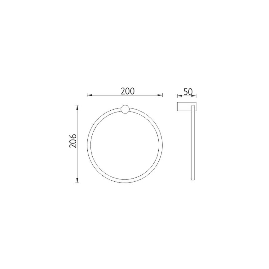 NIMCO BR 11060L-26 - Стенна закачалка за кърпи BORMO Ø 20 см лъскав хром