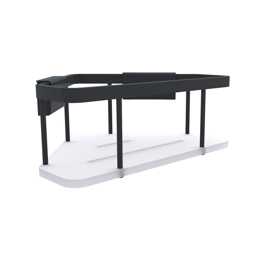 NIMCO Ki-14003-B-90 - Душ рафт за стена KIBO матов черен/бял