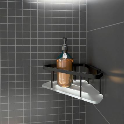 NIMCO Ki-14003-B-90 - Душ рафт за стена KIBO матов черен/бял