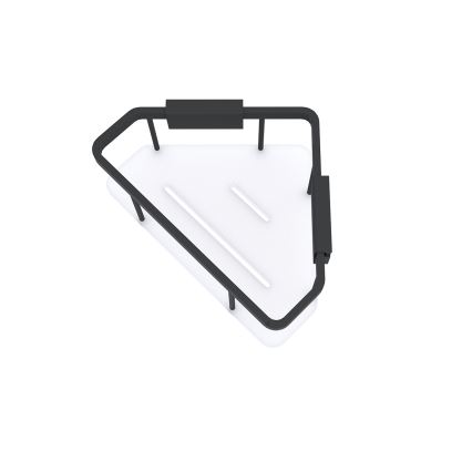 NIMCO Ki-14003-B-90 - Душ рафт за стена KIBO матов черен/бял