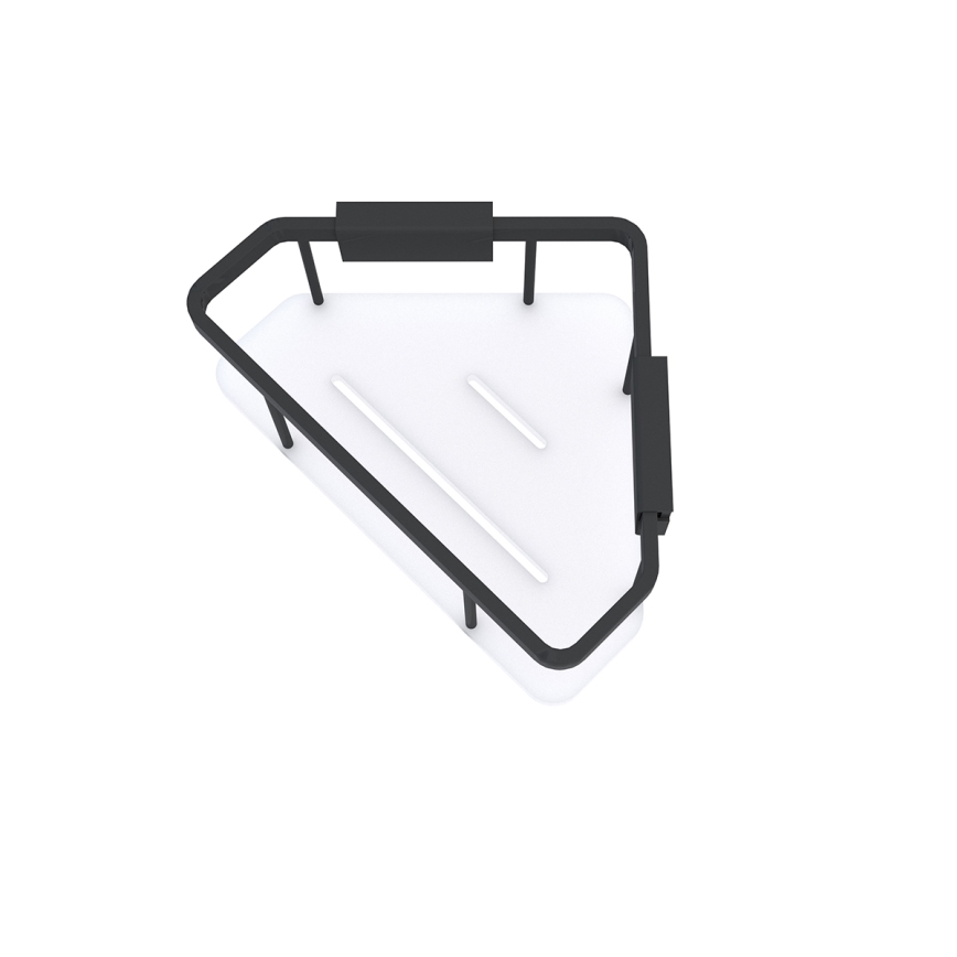 NIMCO Ki-14003-B-90 - Душ рафт за стена KIBO матов черен/бял