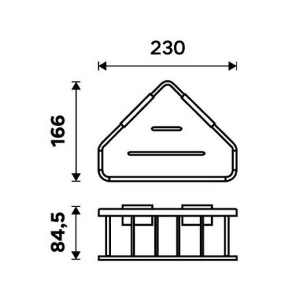 NIMCO Ki-14003-B-90 - Душ рафт за стена KIBO матов черен/бял