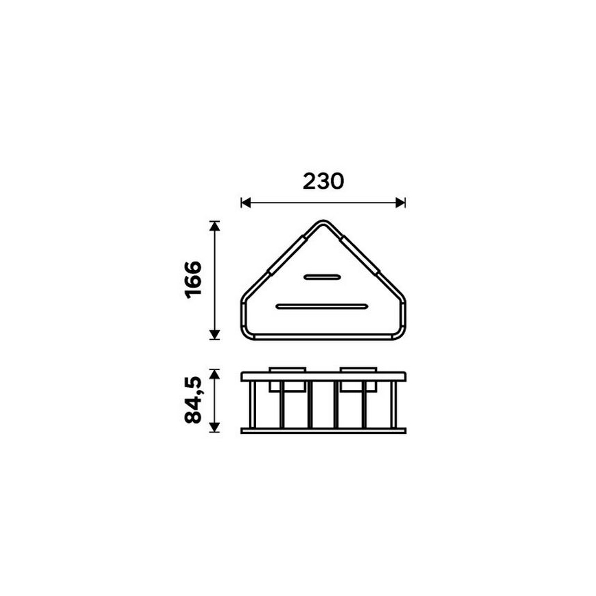NIMCO Ki-14003-B-90 - Душ рафт за стена KIBO матов черен/бял
