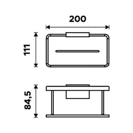 NIMCO Ki-14015-B-90 - Душ рафт за стена KIBO матов черен/бял