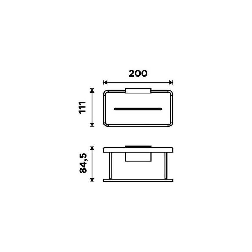NIMCO Ki-14015-B-90 - Душ рафт за стена KIBO матов черен/бял