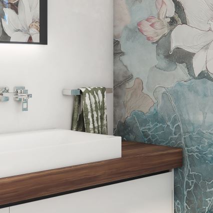 NIMCO MA 29046-26 - Стенна закачалка за кърпи MAYA 46 см лъскав хром