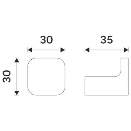 NIMCO MA 29054-26 - Стенна закачалка MAYA лъскав хром