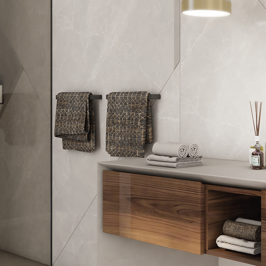 NIMCO MAC 29035-90 - Стенна закачалка за кърпи MAYA 36 см матов черен