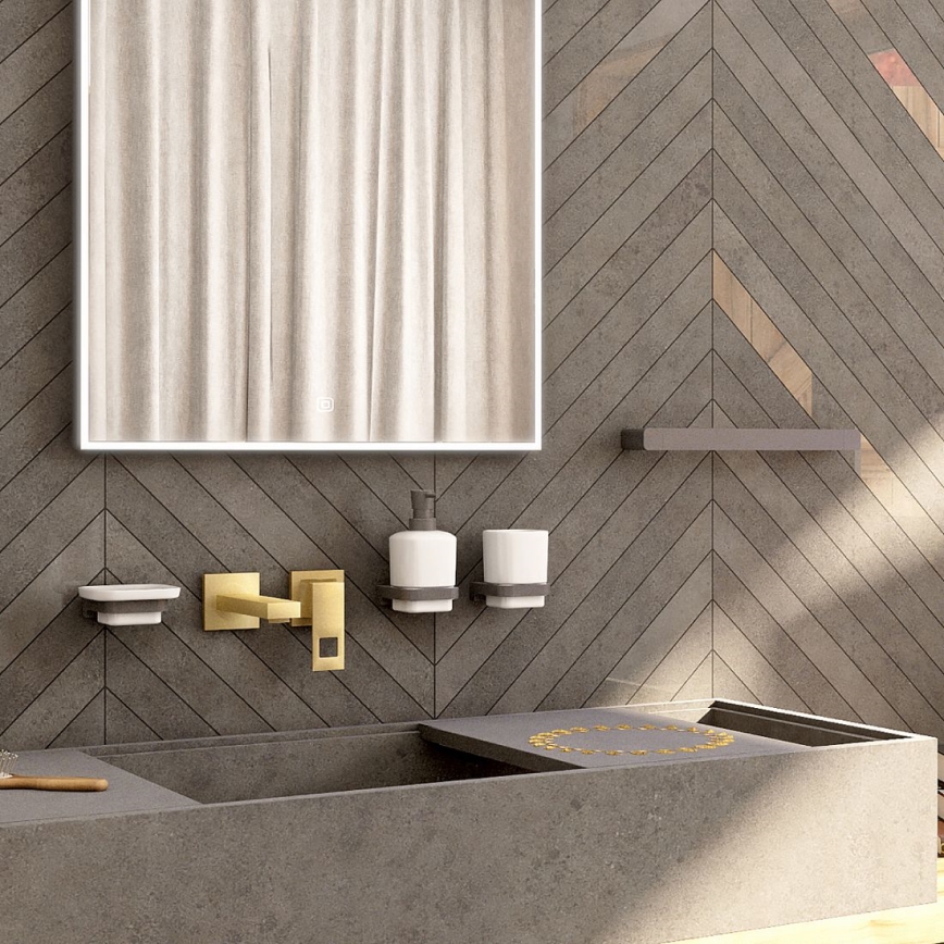 NIMCO MAC 29035-90 - Стенна закачалка за кърпи MAYA 36 см матов черен