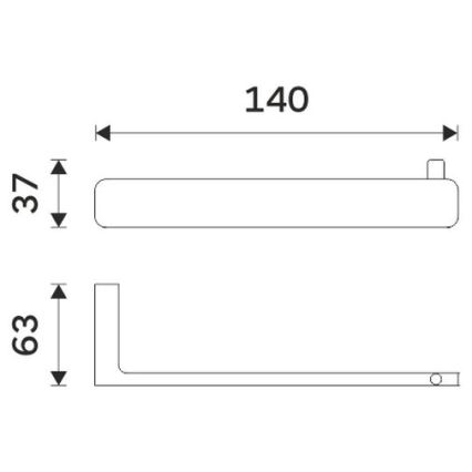 NIMCO MAC 29055-90 - Държач за тоалетна хартия MAYA мат черен
