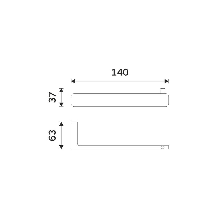 NIMCO MAC 29055-90 - Държач за тоалетна хартия MAYA мат черен