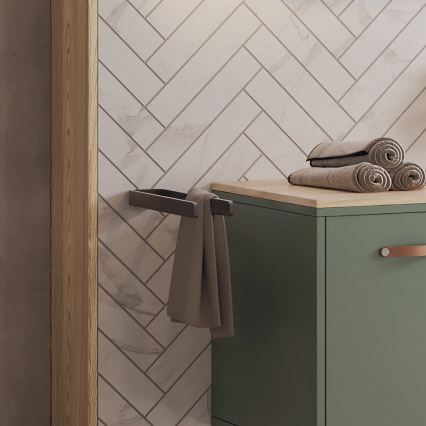 NIMCO MAC 29098-90 - Стенна закачалка за кърпи MAYA 37 см матов черен