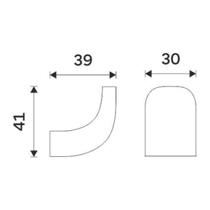 NIMCO NK 30054-26 - Стенна закачалка NIKAU лъскав хром