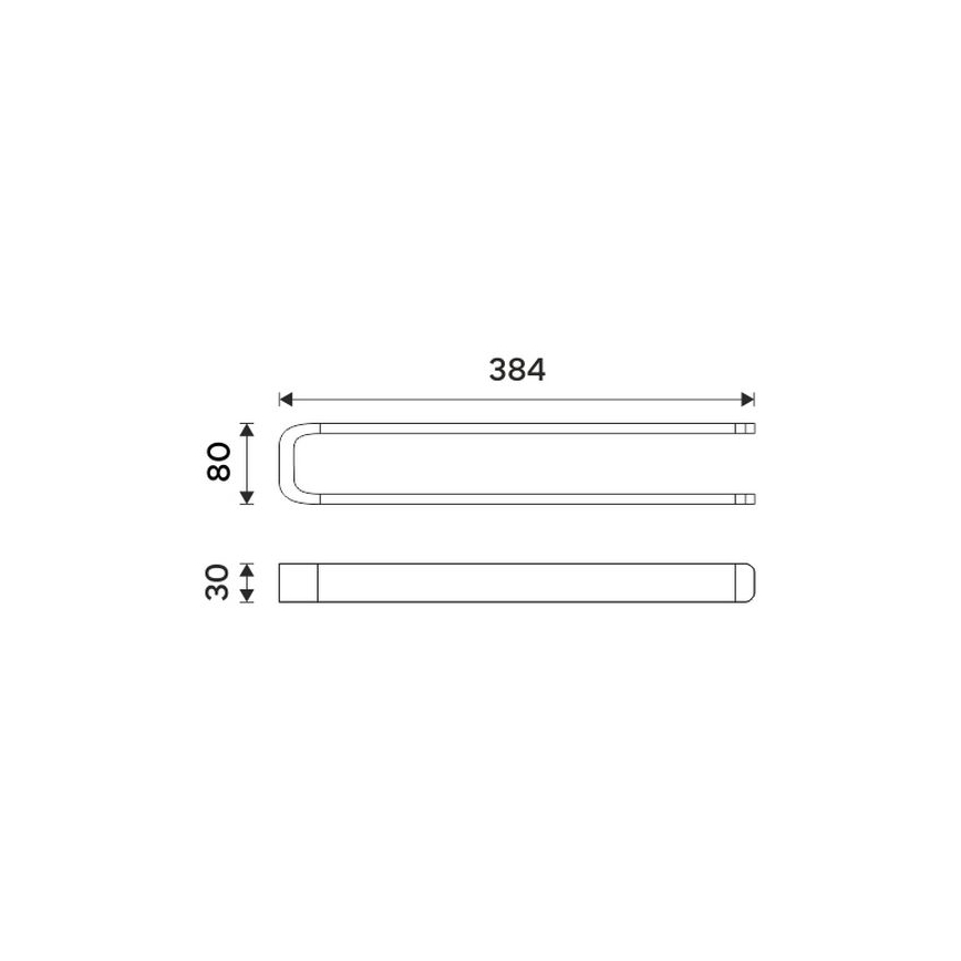 NIMCO NK 30098-26 - Стенна закачалка за кърпи NIKAU 39 см лъскав хром