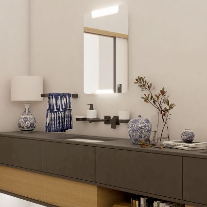 NIMCO NKC комплект-31K-T-90 - Стенен дозатор за сапун, поставка за четки за зъби и закачалка NIKAU 320 мм бял/матов черен