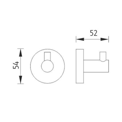 NIMCO UN 13054-26 - Стенна закачалка UNIX лъскав хром