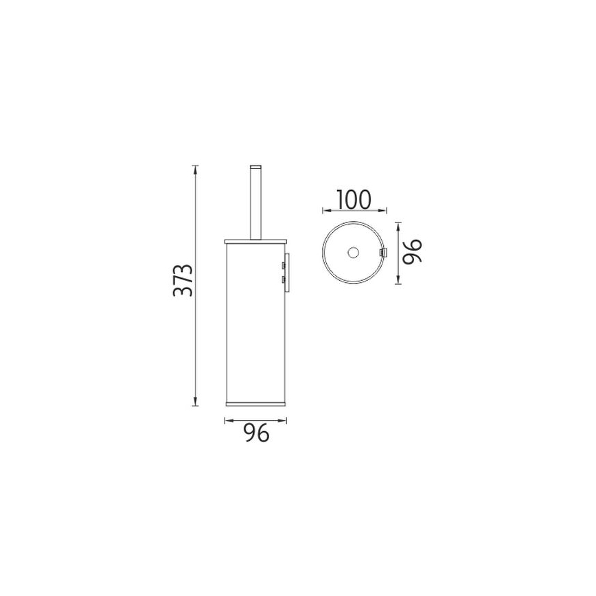 NIMCO UN 13094E-26 - Четка за тоалетна UNIX лъскав хром