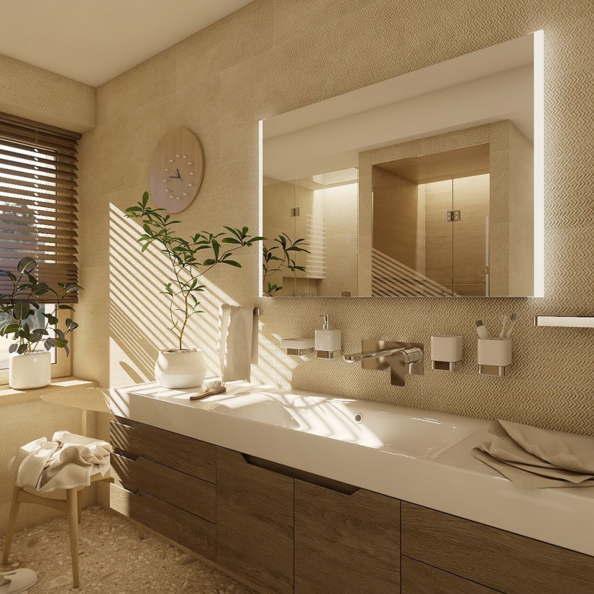 NIMCO ZP 11003 - LED подсветено огледало за баня LED/21W/230V 6500K 70x80 cm IP44