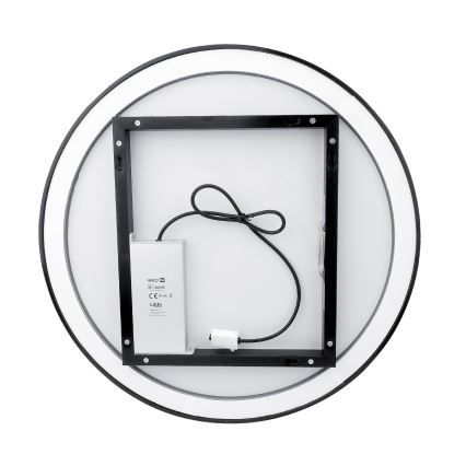 NIMCO ZPC 28000RVX-90 - LED Димируемо огледало за баня с подсветка LED/26W/230V 3000-6500K Ø 60 см матов черен IP44