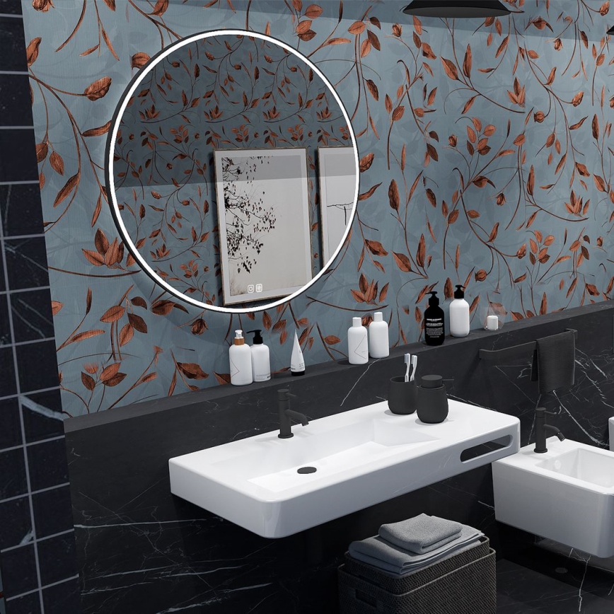 NIMCO ZPC 28000RVX-90 - LED димируемо огледало за баня с подсветка LED/26W/230V 3000-6500K pr. 60 cm матово черно IP44