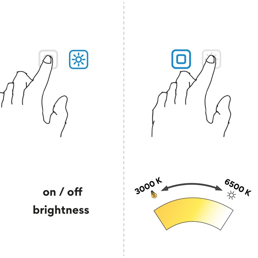 NIMCO ZPC 28000RVX-90 - LED димируемо огледало за баня с подсветка LED/26W/230V 3000-6500K pr. 60 cm матово черно IP44