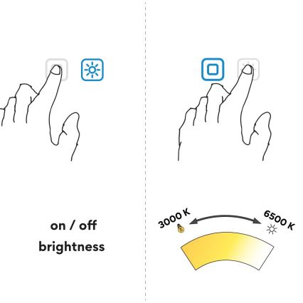 NIMCO ZPC 28001RVX-90 - Димируемо LED огледало за баня с подсветка LED/33W/230V 3000-6500K, диам. 70 см, матово черно, IP44