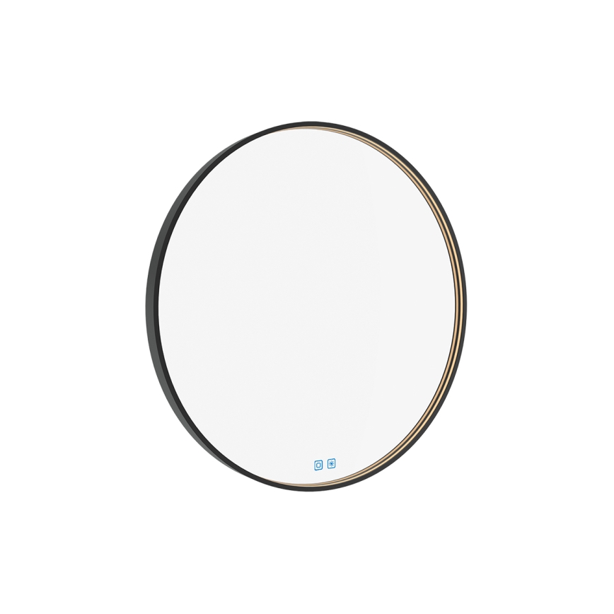 NIMCO ZPC 31001RVX-90 - LED Димируемо огледало за баня с подсветка LED/22W/230V 3000-6500K Ø 70 см матов черен IP44