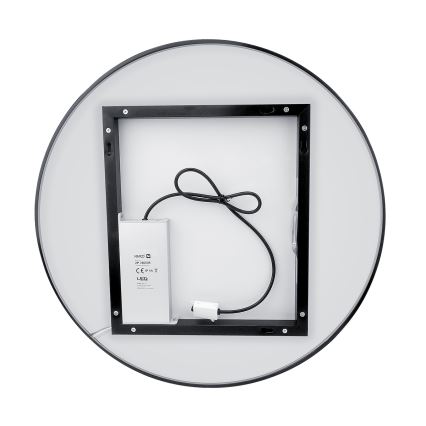 NIMCO ZPC 31001RVX-90 - LED Димируемо огледало за баня с подсветка LED/22W/230V 3000-6500K Ø 70 см матов черен IP44