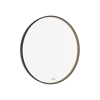 NIMCO ZPC 31002RVX-90 - LED Димируемо огледало за баня с подсветка LED/26W/230V 3000-6500K Ø 80 см матов черен IP44