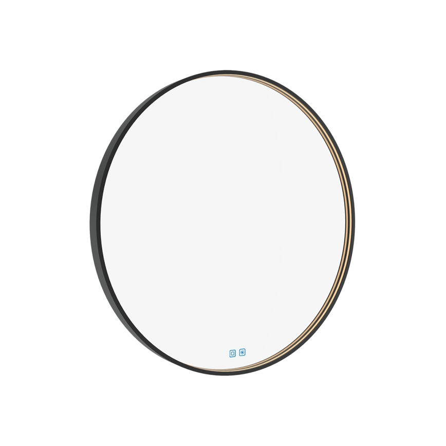 NIMCO ZPC 31002RVX-90 - LED Димируемо огледало за баня с подсветка LED/26W/230V 3000-6500K Ø 80 см матов черен IP44