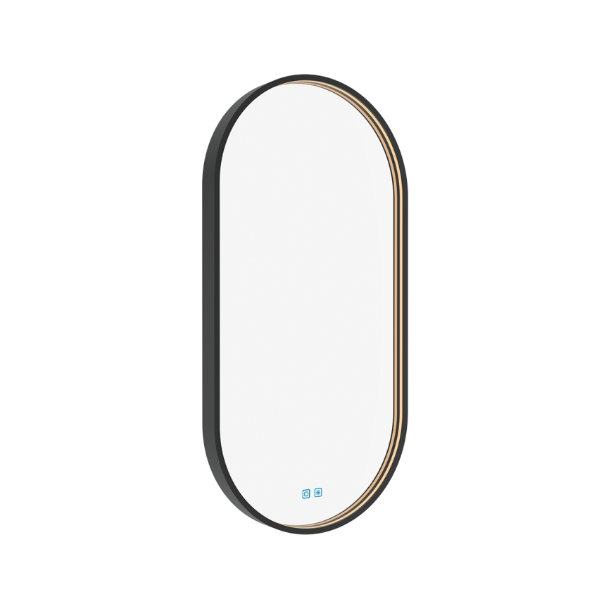 NIMCO ZPC 32002LVX-90 - LED димируемо огледало за баня с подсветка LED/25W/230V 3000-6500K 80x40 cm матово черно IP44