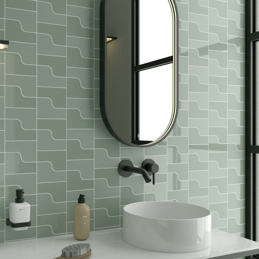 NIMCO ZPC 32002LVX-90 - LED димируемо огледало за баня с подсветка LED/25W/230V 3000-6500K 80x40 cm матово черно IP44