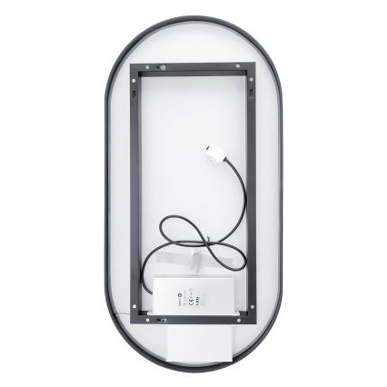 NIMCO ZPC 32002LVX-90 - LED Димируемо огледало за баня с подсветка LED/25W/230V 3000-6500K 80x40 см матов черен  IP44