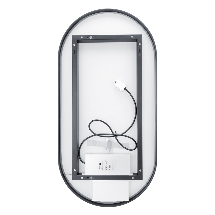 NIMCO ZPC 32002LVX-90 - LED Димируемо огледало за баня с подсветка LED/25W/230V 3000-6500K 80x40 см матов черен  IP44