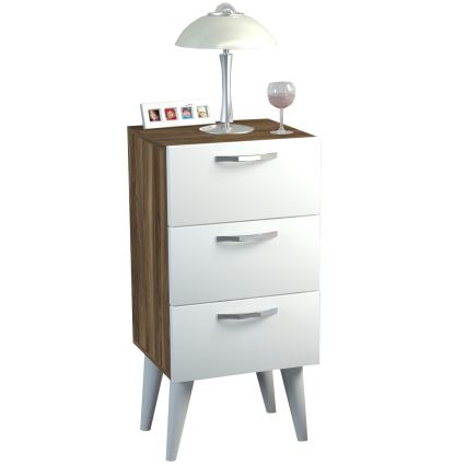 Ноощно шкафче BELLINI 80x40 cм кафяво/бяло