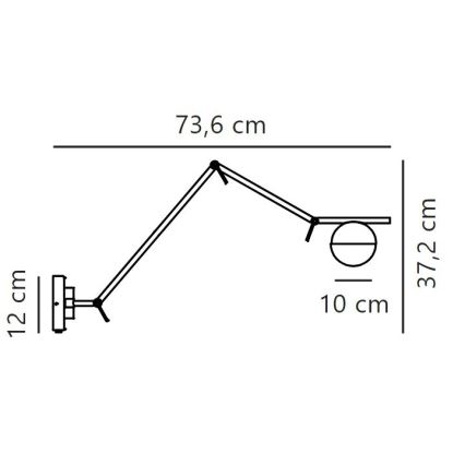 Nordlux - Аплик CONTINA 1xG9/5W/230V черен