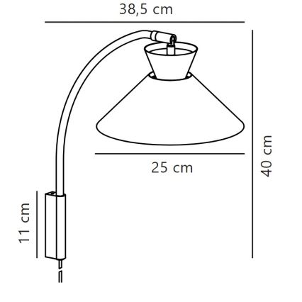 Nordlux - Аплик DIAL 1xE27/40W/230V черен