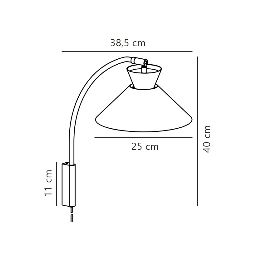 Nordlux - Аплик DIAL 1xE27/40W/230V сив