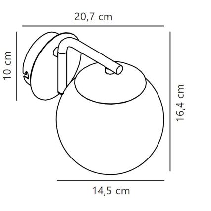 Nordlux - Аплик GRANT 1xE14/40W/230V златист