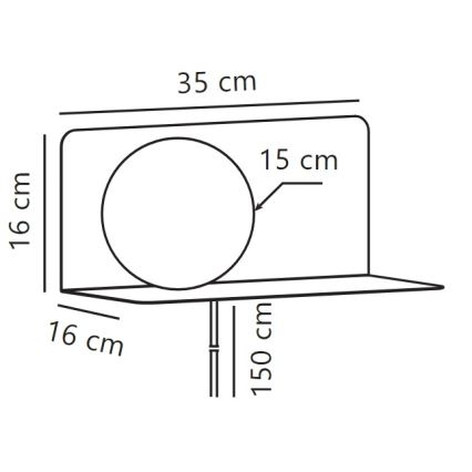 Nordlux - Аплик с рафт LILIBETH 1xE14/25W/230V черен