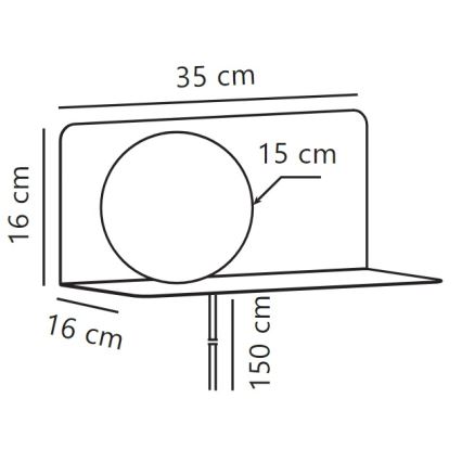 Nordlux - Аплик с рафт LILIBETH 1xE14/25W/230V кафяв