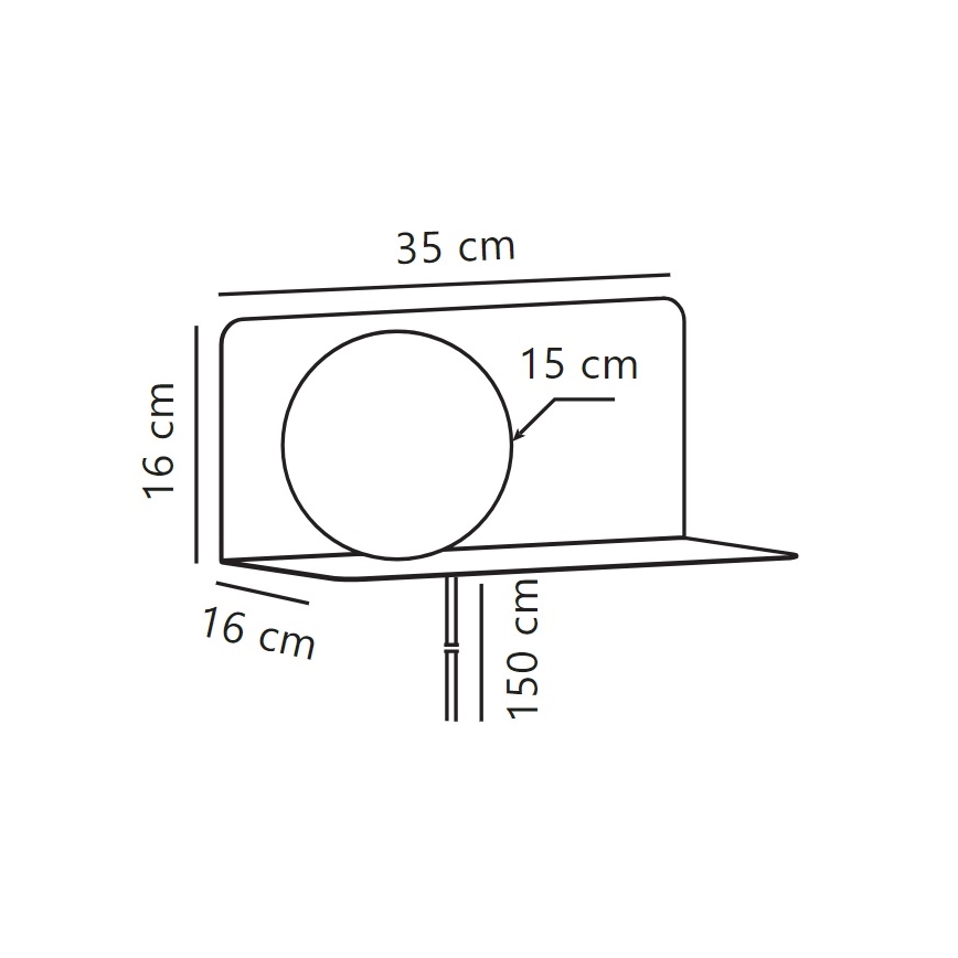 Nordlux - Аплик с рафт LILIBETH 1xE14/25W/230V кафяв