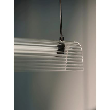 Nordlux - LED димируема висяща лампа на кабел ALIANI LED/20W/230V 3000K 100 cm черна/прозрачна
