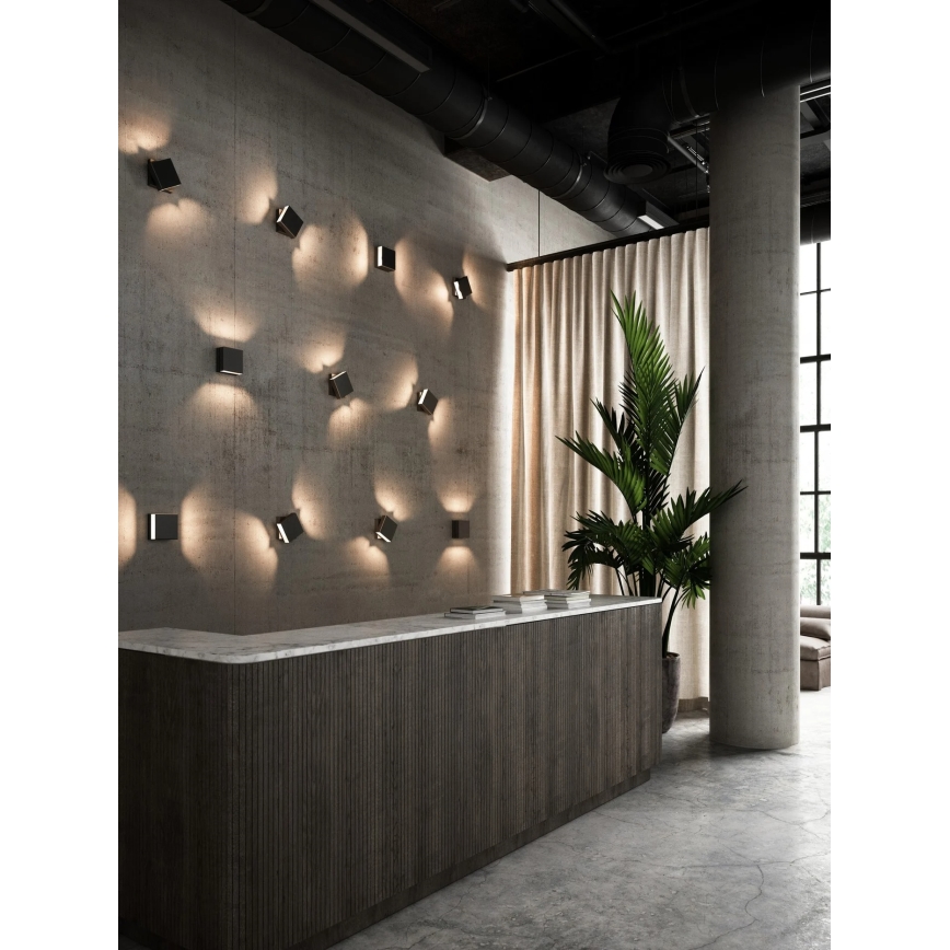 Nordlux - Димируемо външно стенно осветително тяло TURN LED/13,8W/230V IP54 черно