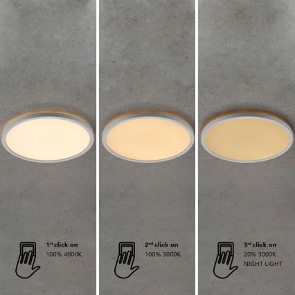 Nordlux - LED таванен плафон за баня OJA LED/19W/230V 3000/4000K IP54 с възможност за димиране Ø 43 см