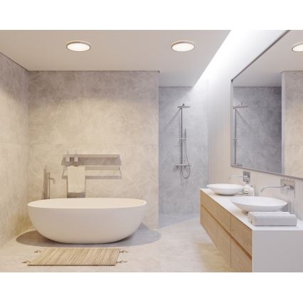 Nordlux - LED таванен плафон за баня OJA LED/19W/230V 3000/4000K IP54 с възможност за димиране Ø 43 см