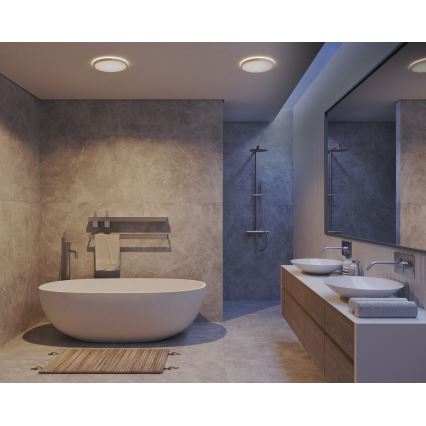 Nordlux - LED таванен плафон за баня OJA LED/19W/230V 3000/4000K IP54 с възможност за димиране Ø 43 см