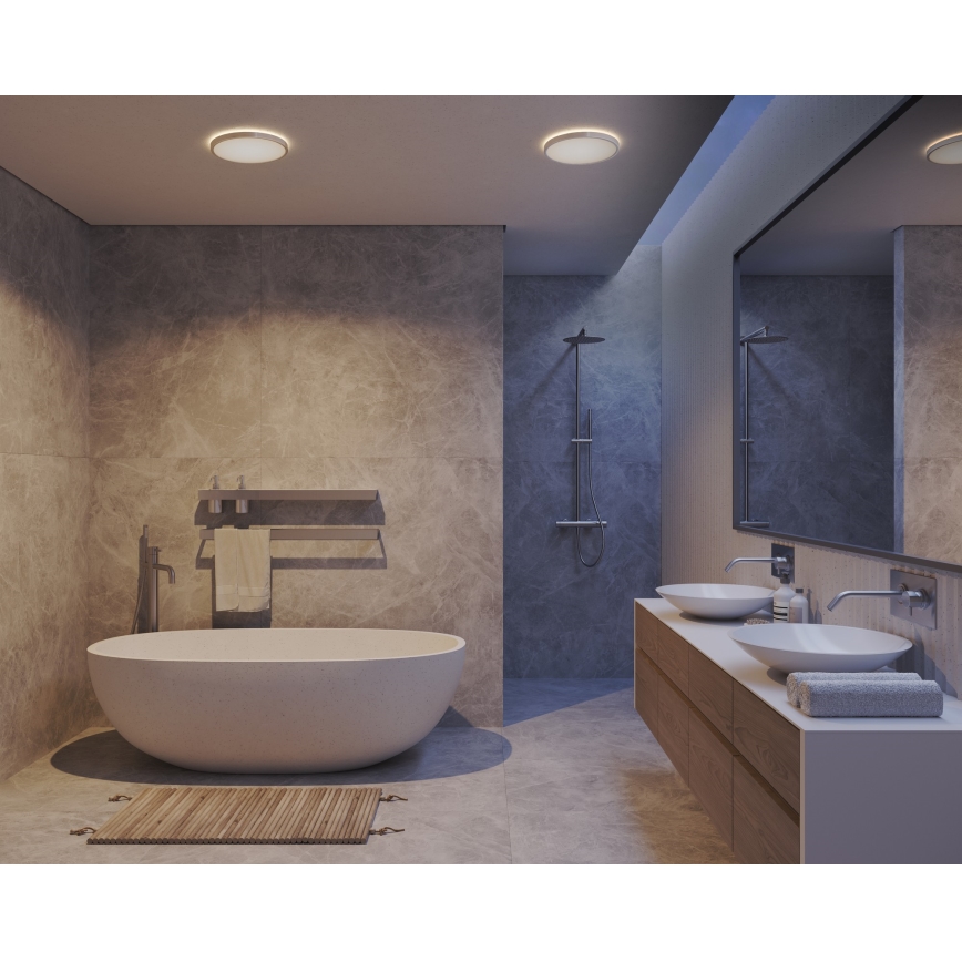 Nordlux - LED таванен плафон за баня OJA LED/19W/230V 3000/4000K IP54 с възможност за димиране Ø 43 см