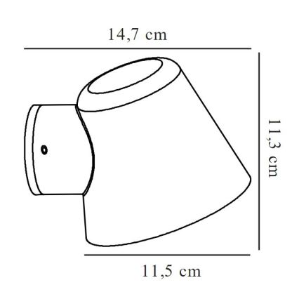 Nordlux - Екстериорен аплик ALERIA 1xGU10/35W/230V IP44
